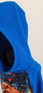 Bliuzonas mėlynas su kapišonu "Krepšinio kamuolis" 122 dydis - Image 3