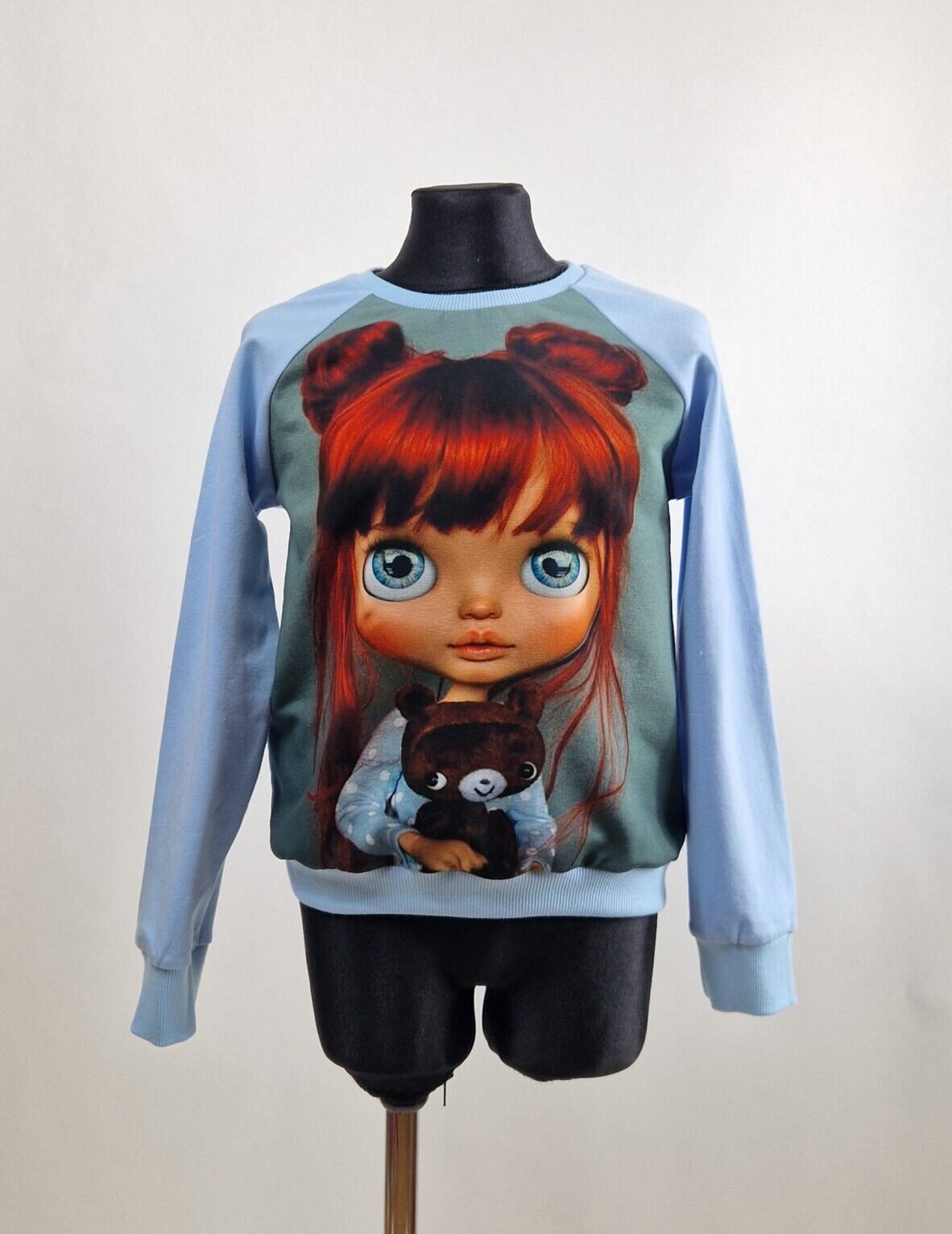 Bliuzonas žydras "Mergaitė" 140 dydis